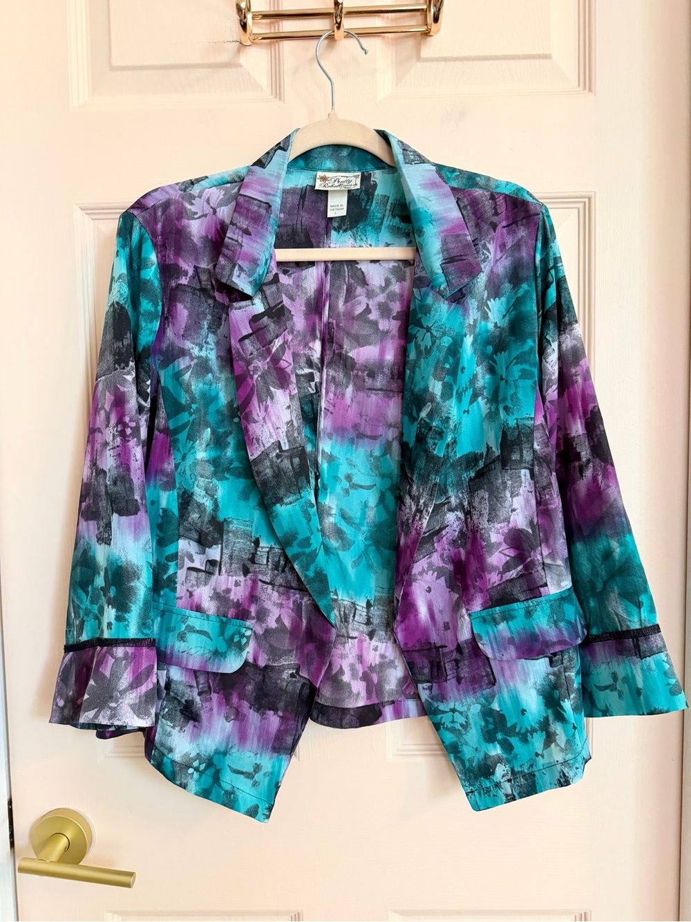 Teal and purple pretty rebellious blazer